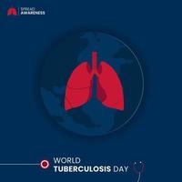 día mundial de la tuberculosis conciencia sobre el diseño de la tuberculosis vector