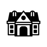mansion solid style icon. vector illustration for graphic design, website, app