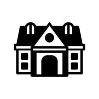 mansion solid style icon. vector illustration for graphic design, website, app