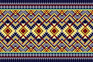 Ethnic geometric seamless pattern design. Aztec fabric carpet mandala ornament chevron textile decoration wallpaper. Tribal turkey African Indian traditional embroidery vector background