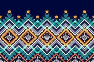 diseño geométrico étnico de patrones sin fisuras. tela azteca alfombra mandala ornamento chevron textil decoración papel pintado. Fondo de ilustración de vector de bordado tradicional indio africano de pavo tribal