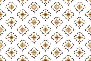 diseño de patrones sin fisuras étnicos ikat marroquíes. tela azteca alfombra mandala ornamento nativo boho chevron textil decoración papel tapiz. vector de bordado tradicional indio africano de turquía tribal