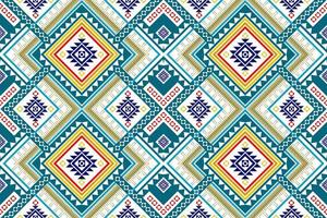 Geometric ethnic seamless pattern design. Aztec fabric carpet mandala ornament chevron textile decoration wallpaper. Tribal turkey African Indian traditional embroidery ornament background vector