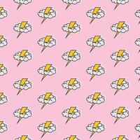 Cloud Electrical Lightning Pattern Background Vector