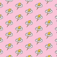 Cloud Electrical Lightning Pattern Background Vector