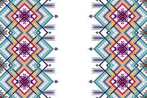 diseño de patrones étnicos geométricos. tela azteca alfombra mandala ornamento chevron textil decoración papel pintado. Fondo de ilustraciones vectoriales de bordado tradicional indio africano de pavo tribal