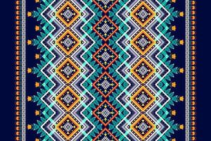 diseño geométrico étnico de patrones sin fisuras. tela azteca alfombra mandala ornamento chevron textil decoración papel pintado. Fondo de ilustración de vector de bordado tradicional indio africano de pavo tribal