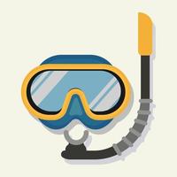 Ilustración de vector de equipo de snorkel