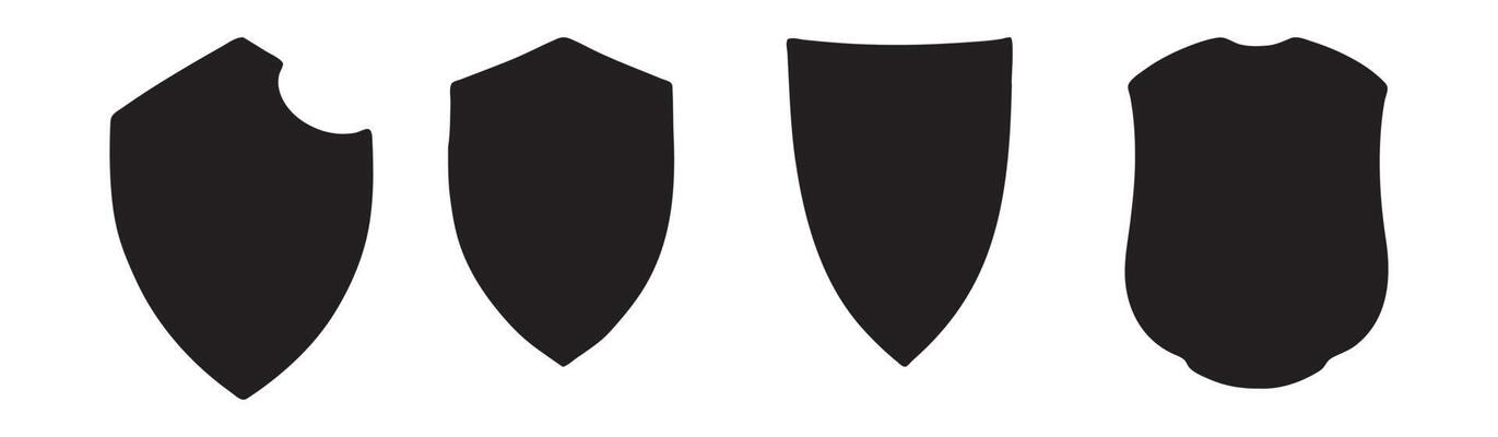 Shield icons set. Protect shield vector