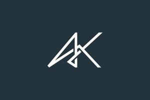 Simple Letter AK Logo Design vector