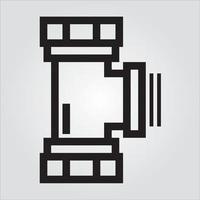 Isolated Detailed Outline Pipe 9 Icon Scalable Vector Graphic Free Vector