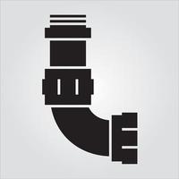 Isolated Pipe 7 Glyph Icon Scalable Vector Graphic Free Vector