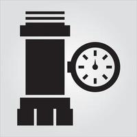 Isolated Pipe Meter 1 Glyph Icon Scalable Vector Graphic Free Vector