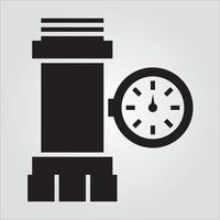 Isolated Pipe Meter 1 Glyph Icon Scalable Vector Graphic Free Vector