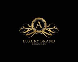 letter A luxury vintage logo vector