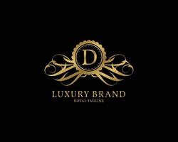 letter D luxury vintage logo vector