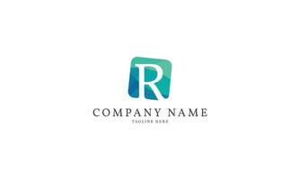 letter R modern square logo template vector