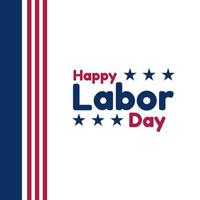happy labor day minimalist vintage greeting card or social media post template vector design element