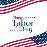 happy labor day american flag decoration for web or print vector design element