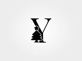 christmast tree letters y vector