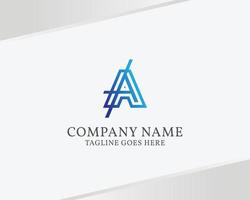 letter A sketch professional logo template vector