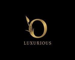 letter O luxury floral vintage logo vector