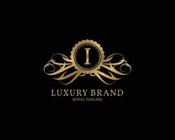 letter I luxury vintage logo vector