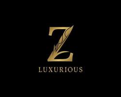 letter Z luxury floral vintage logo vector