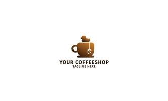 coffee shop logo template vector