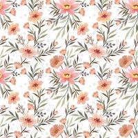 Colorful hand draw flowers seamless pattern. Can be use for fabric textile wallpaper. vector