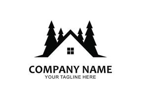 Pines home residence logo template vector