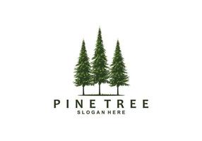 Tree pine logo icon template vector