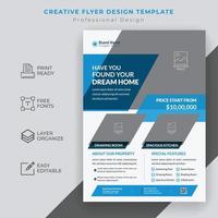Modern Creative Real estate Flyer Design Template, Professional home sale flyer design template vector