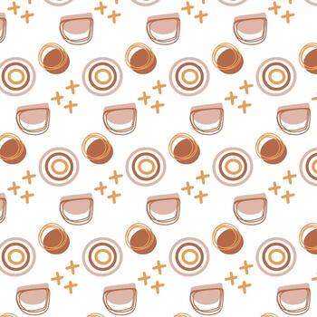 Vector pattern with abstractions in boho style. Cute pattern with spots. decoration in boho style.