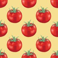 cute tomato seamless design pattern or wallpaper vector