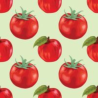 red tomato and apple seamless pattern vector