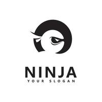 ninja logo icono vector illustration