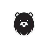 Ilustración de icono de logotipo de vector de oso polar