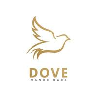 Bird Dove Logo Template vector illustration