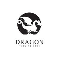 Dragon vector icon illustration