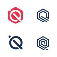 diseño de plantilla de vector de logotipo inicial de letra q
