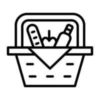 Picnic Line Icon vector