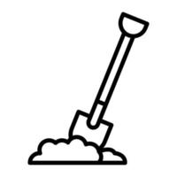 Shovel Line Icon vector