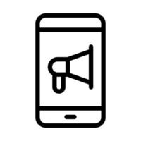 Mobile Advertising Line Icon vector