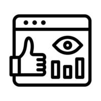 Impression Rate Line Icon vector