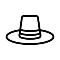 Farming Hat Line Icon vector