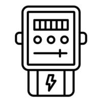 Electric Meter Line Icon vector