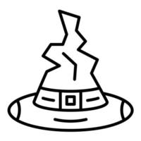 Witch Hat Line Icon vector