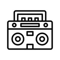 icono de línea boombox vector