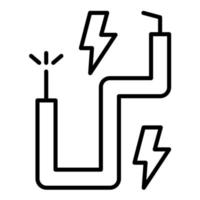 Wires Line Icon vector